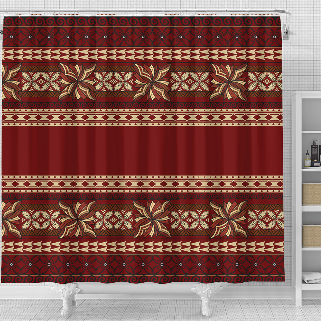 Samoa Shower Curtain Siapo Pattern Design