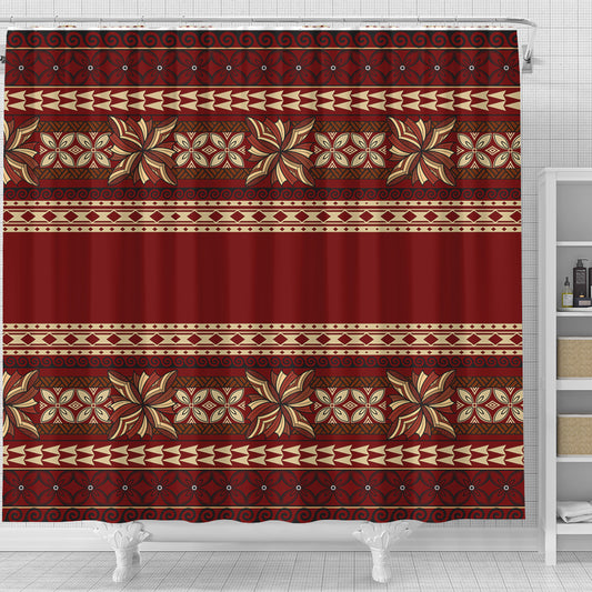 Samoa Shower Curtain Siapo Pattern Design