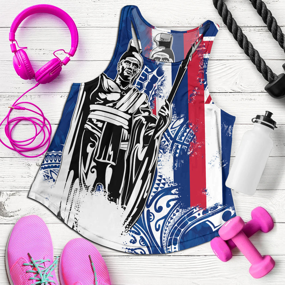 Hawaii Women Tank King Kamehameha I Flag Tropical
