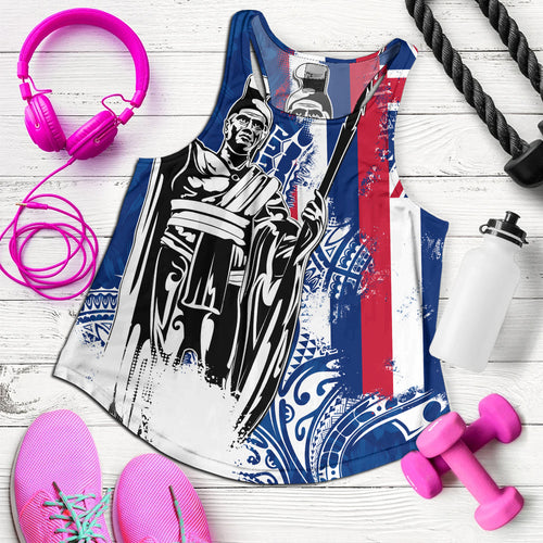 Hawaii Women Tank King Kamehameha I Flag Tropical