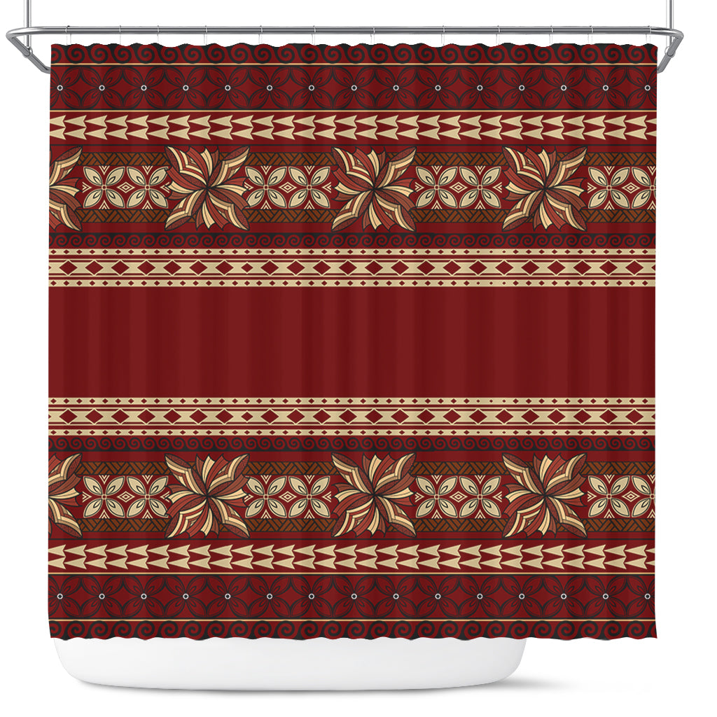 Samoa Shower Curtain Siapo Pattern Design