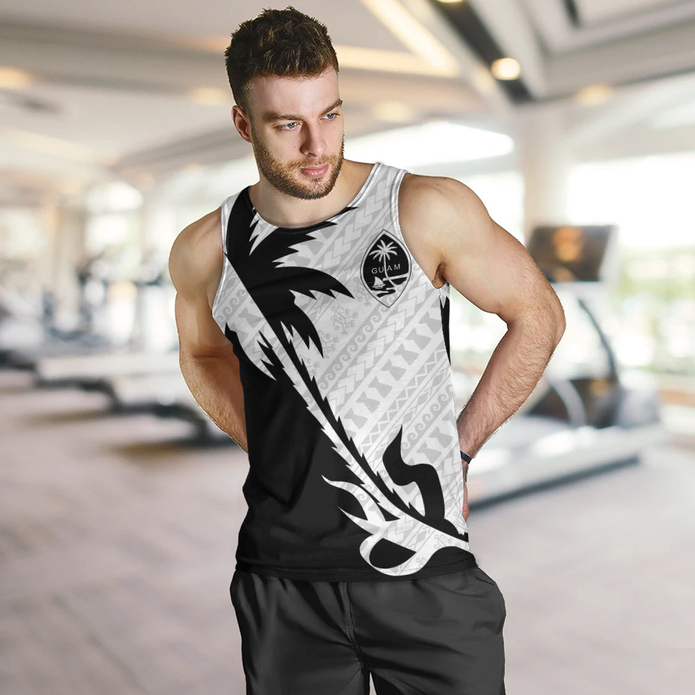 Guam Tank Top Custom Tribal Coconut Tree Half Style