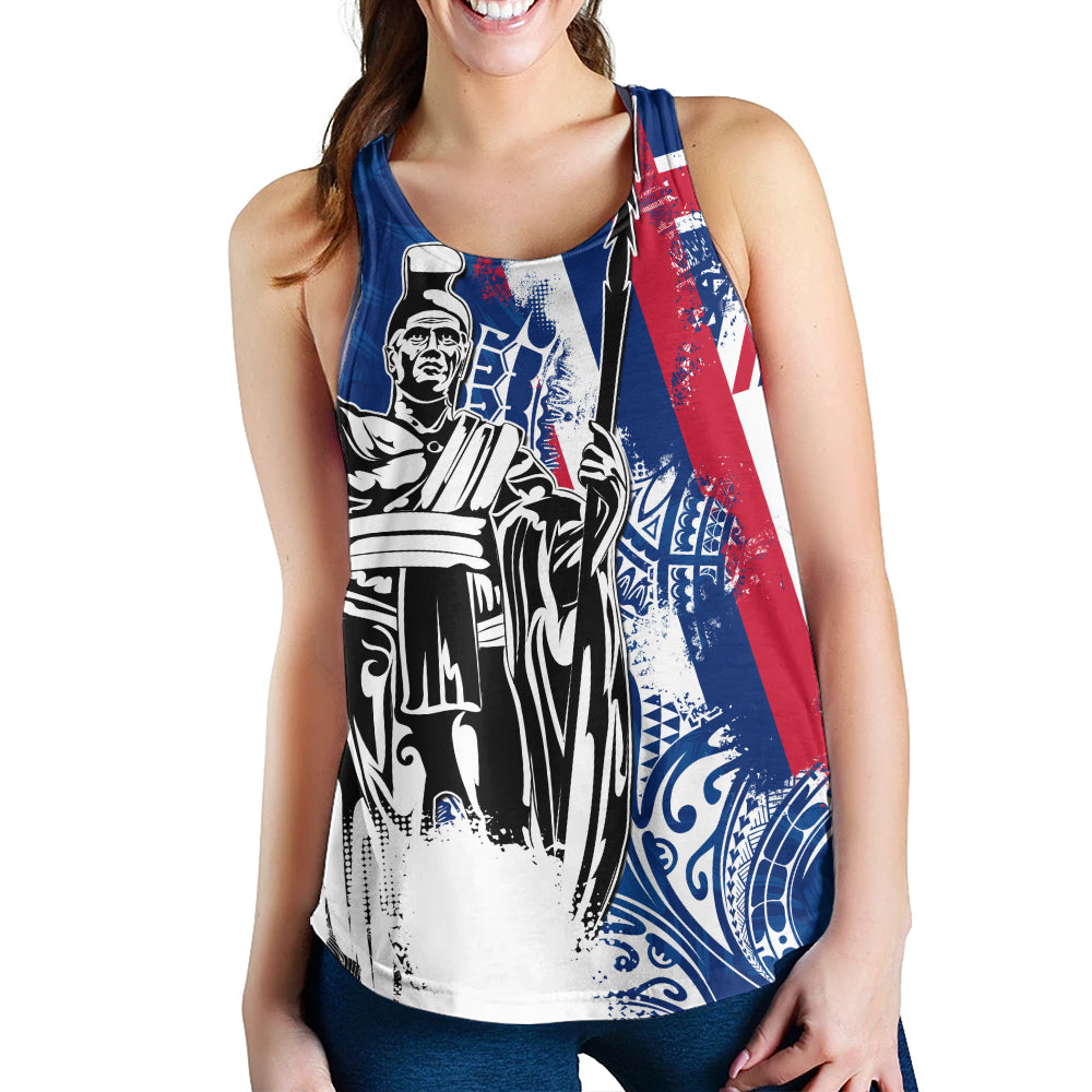 Hawaii Women Tank King Kamehameha I Flag Tropical