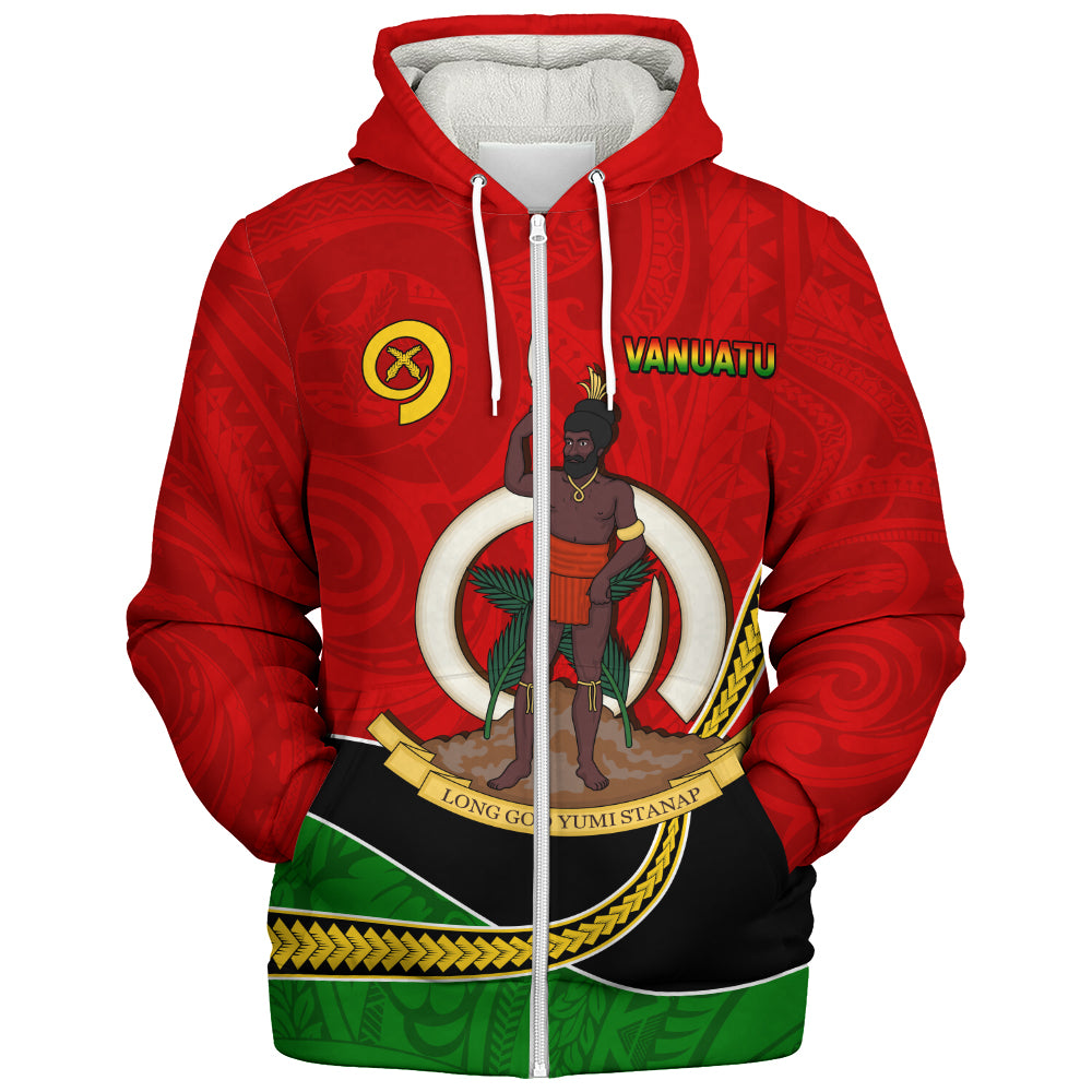 Vanuatu Sherpa Hoodie Melanesian Spirit Totem Art