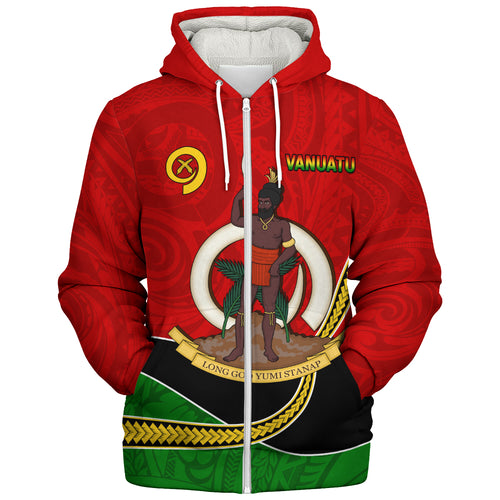 Vanuatu Sherpa Hoodie Melanesian Spirit Totem Art