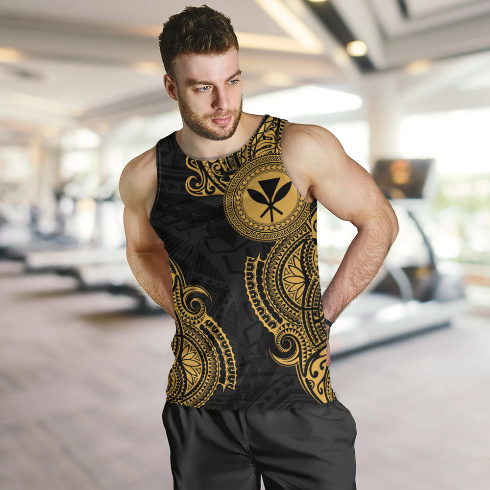 Hawaii Tank Top Tribal Polynesia Half With Seal Kanaka