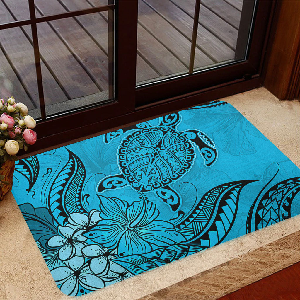 Hawaii Doormat Tribal Turtle And Flowers Island Life