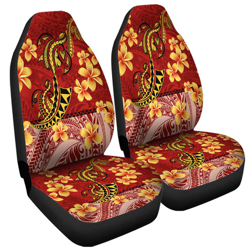 Hawaii Car Seat Covers Plumeria Flower Fabric Design