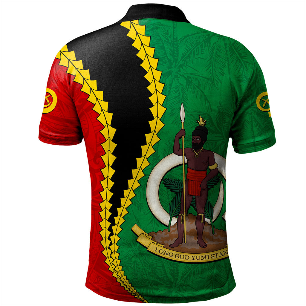 Vanuatu Polo Shirt Tattoo With Tree Coconut Pattern