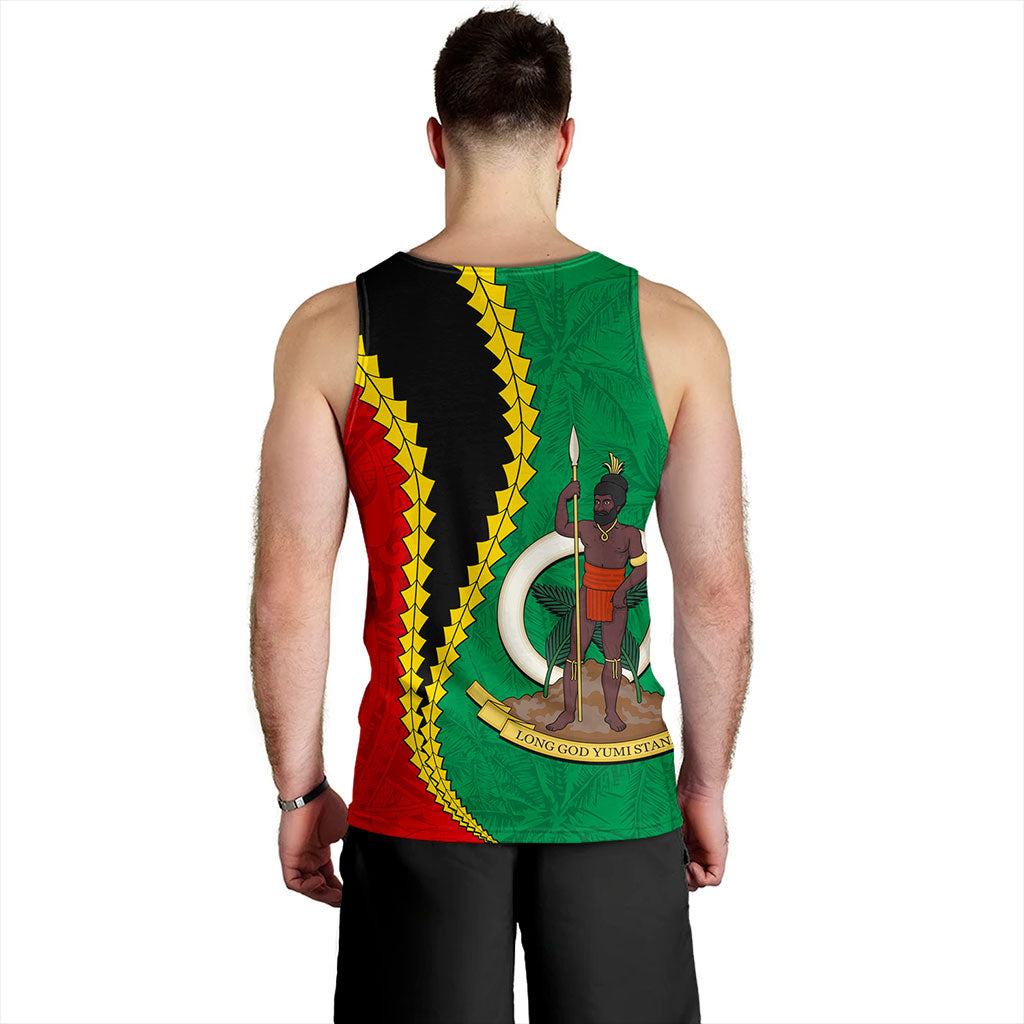 Vanuatu Tank Top Tattoo With Tree Coconut Pattern