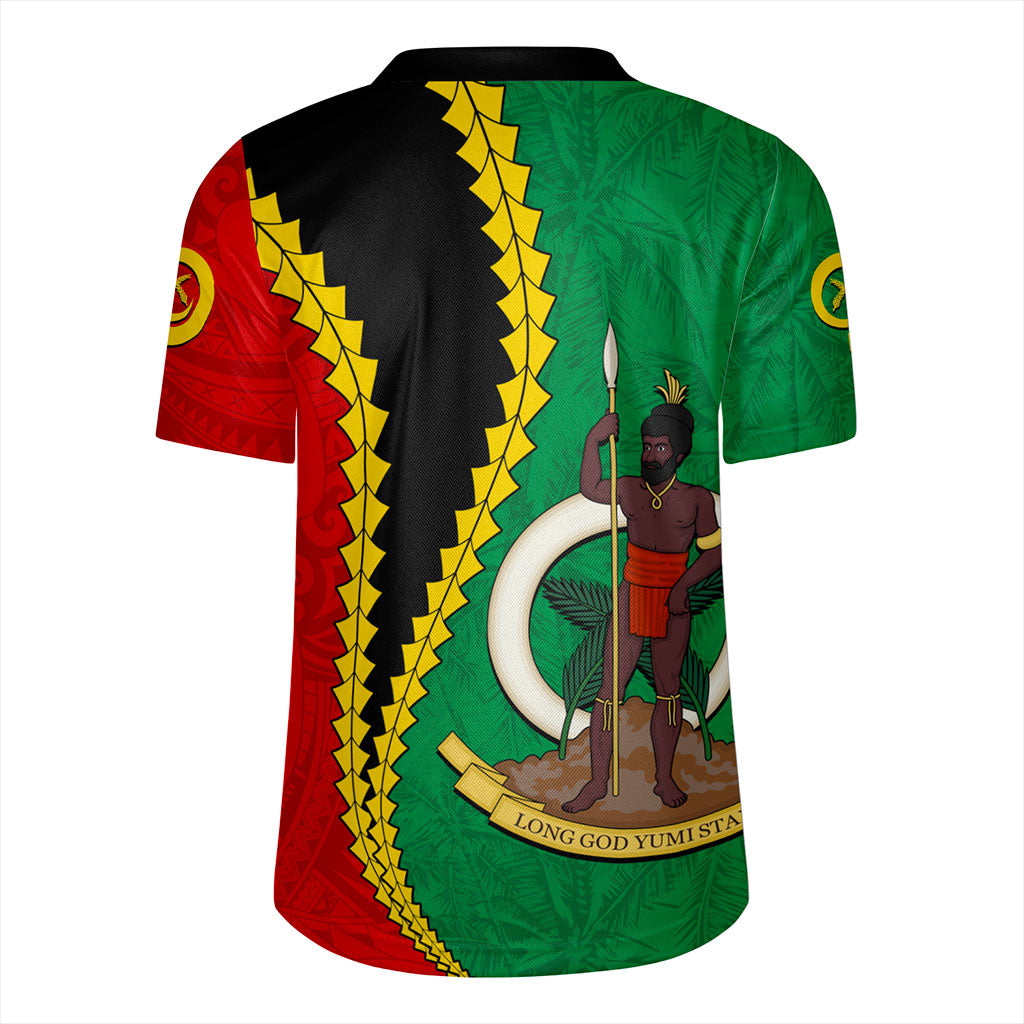 Vanuatu Rugby Jersey Tattoo With Tree Coconut Pattern