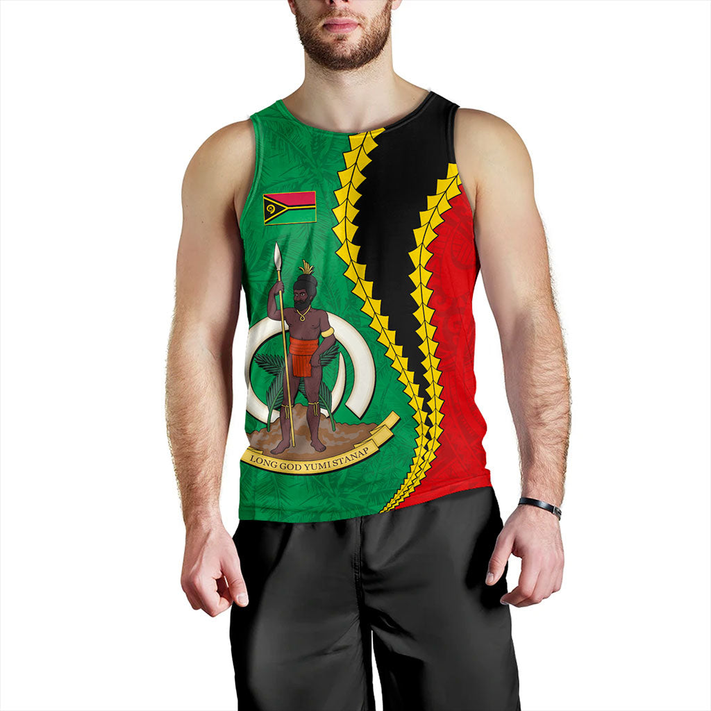 Vanuatu Tank Top Tattoo With Tree Coconut Pattern