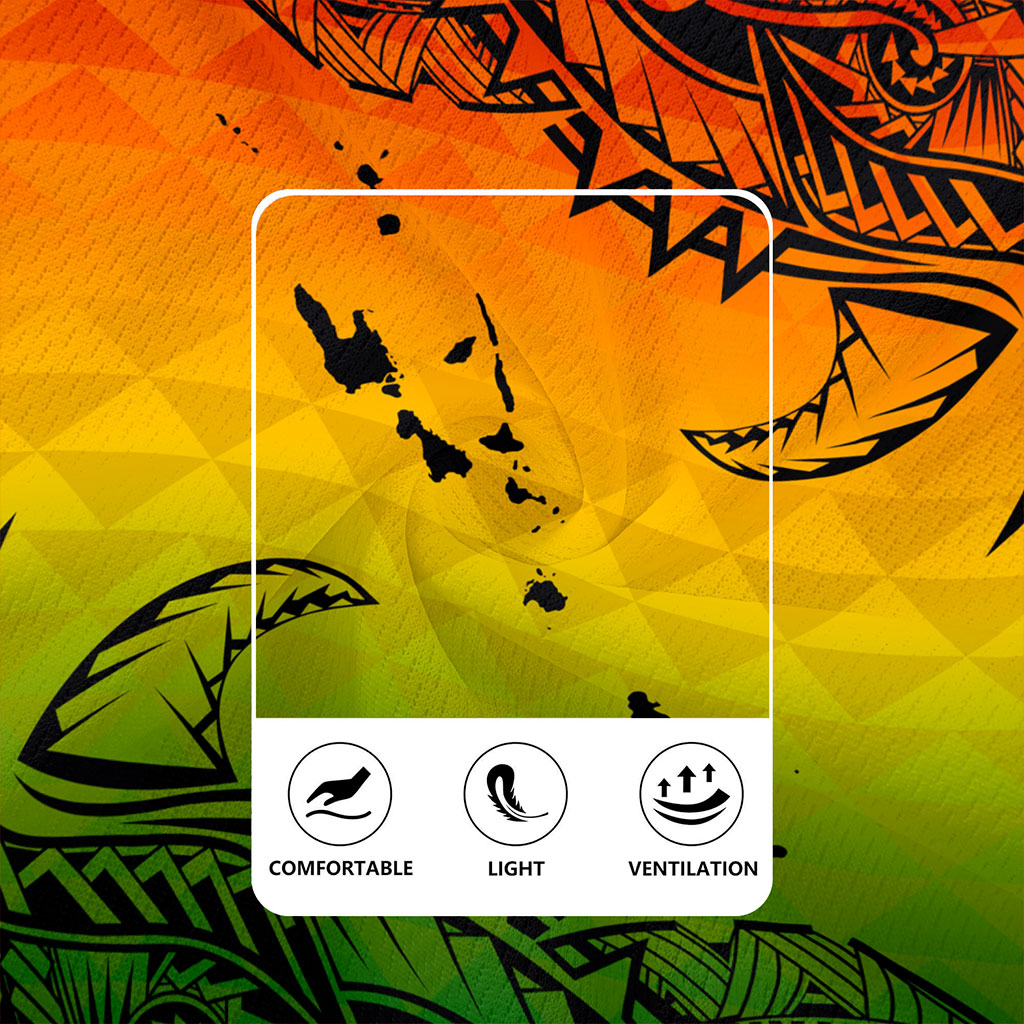 Vanuatu Rugby Jersey Polynesia Tribal Pattern With Map