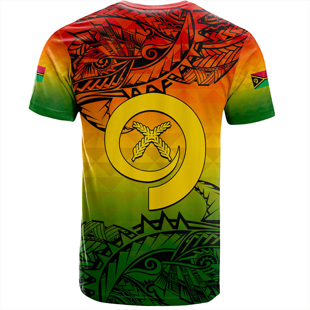 Vanuatu T-Shirt Polynesia Tribal Pattern With Map