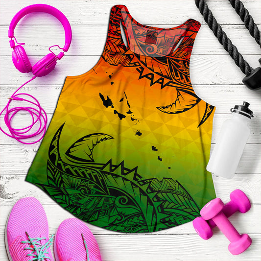 Vanuatu Women Tank Polynesia Tribal Pattern With Map