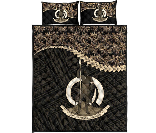 Vanuatu Polynesian Quilt Bed Set Golden Coconut
