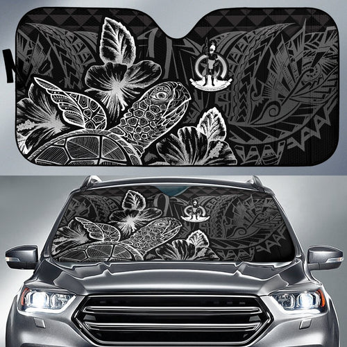 Vanuatu Auto Sun Shades Turtle Hibiscus Black