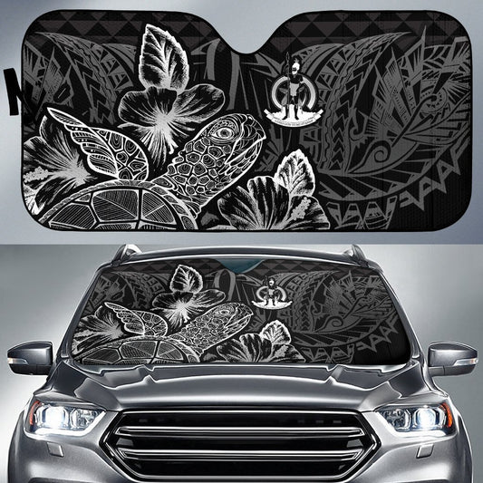 Vanuatu Auto Sun Shades Turtle Hibiscus Black