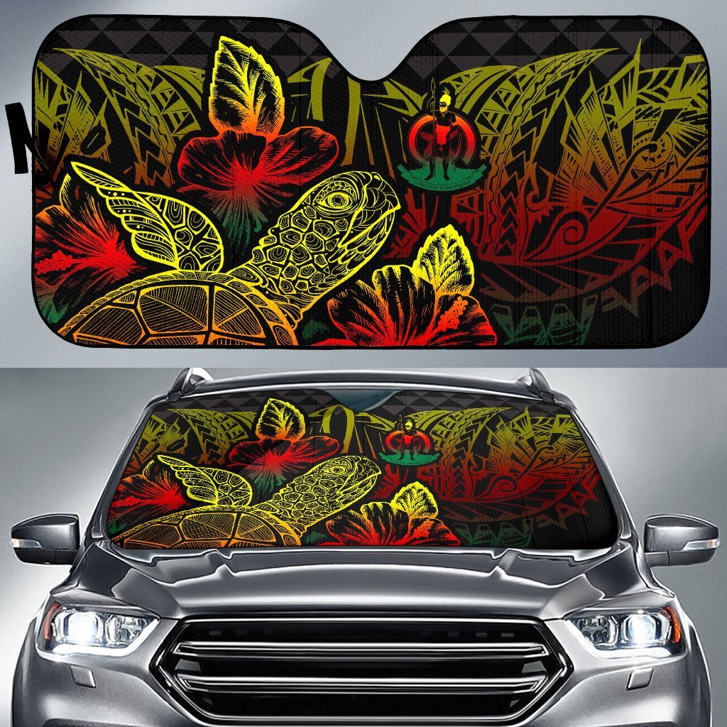 Vanuatu Auto Sun Shades Turtle Hibiscus Reggae