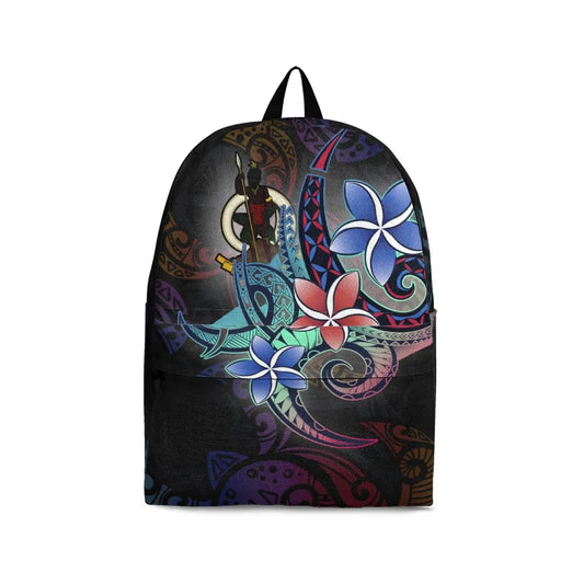Vanuatu Backpack - Plumeria Flowers Style