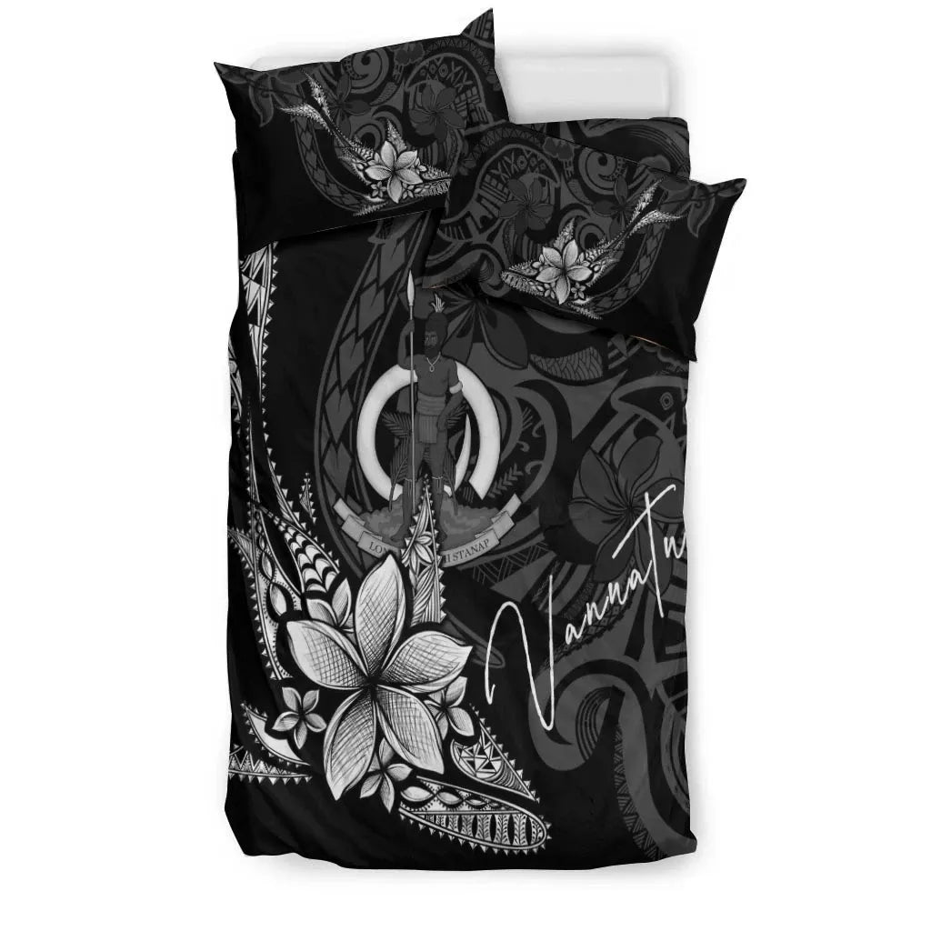 Vanuatu Bedding Set - Fish With Plumeria Flowers Style