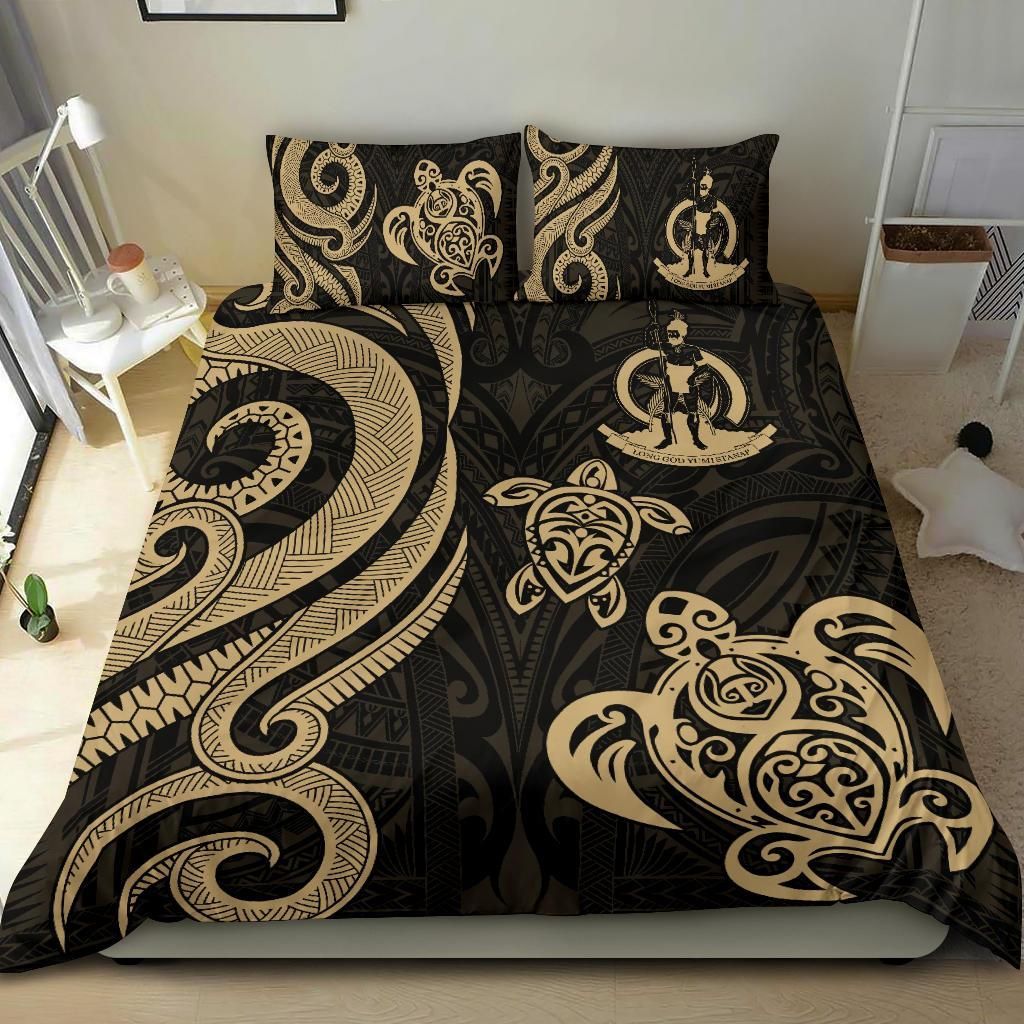 Vanuatu Bedding Set - Gold Tentacle Turtle
