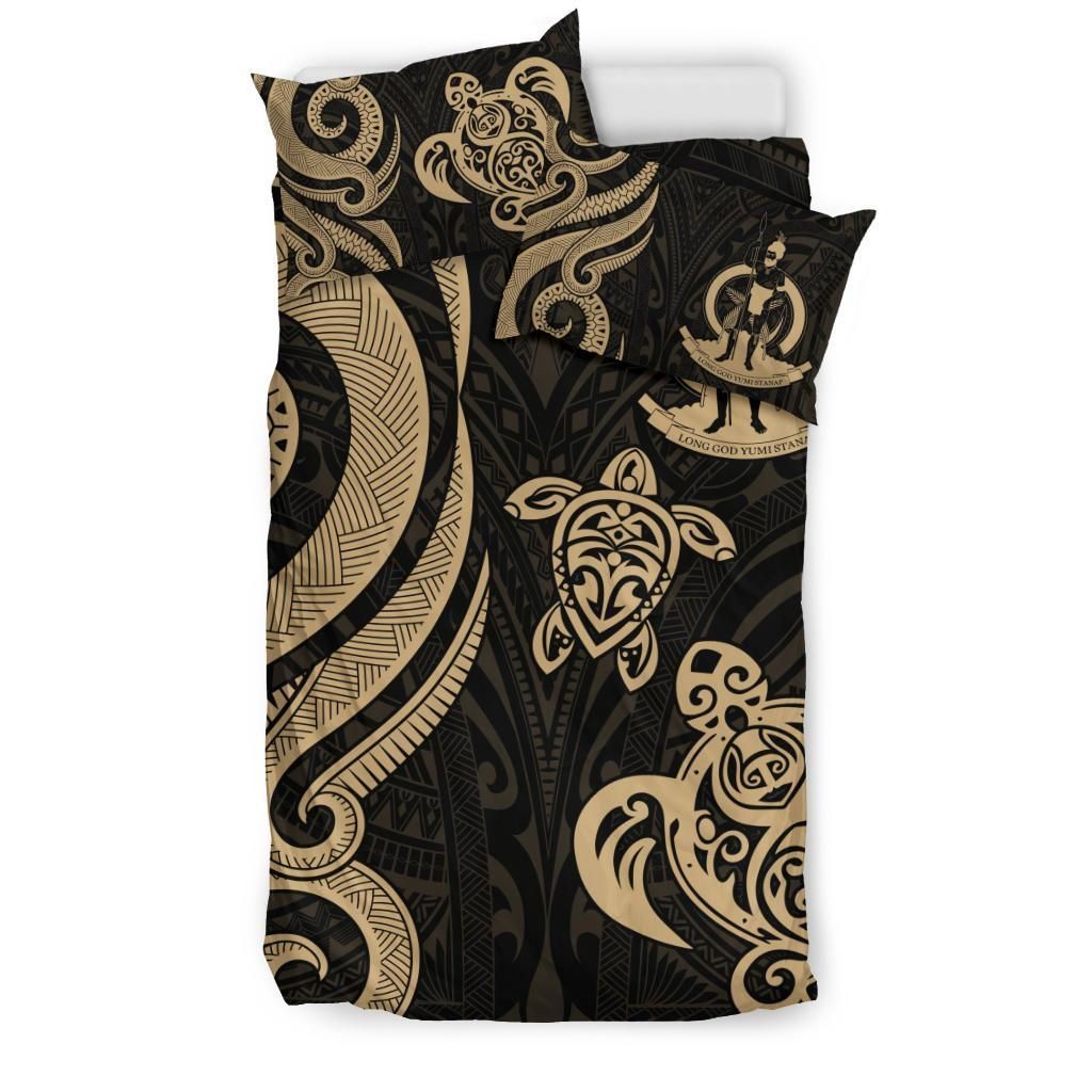 Vanuatu Bedding Set - Gold Tentacle Turtle