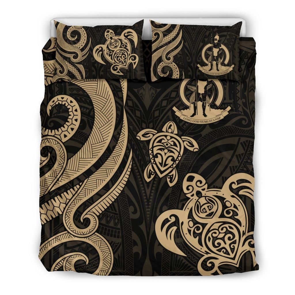Vanuatu Bedding Set - Gold Tentacle Turtle