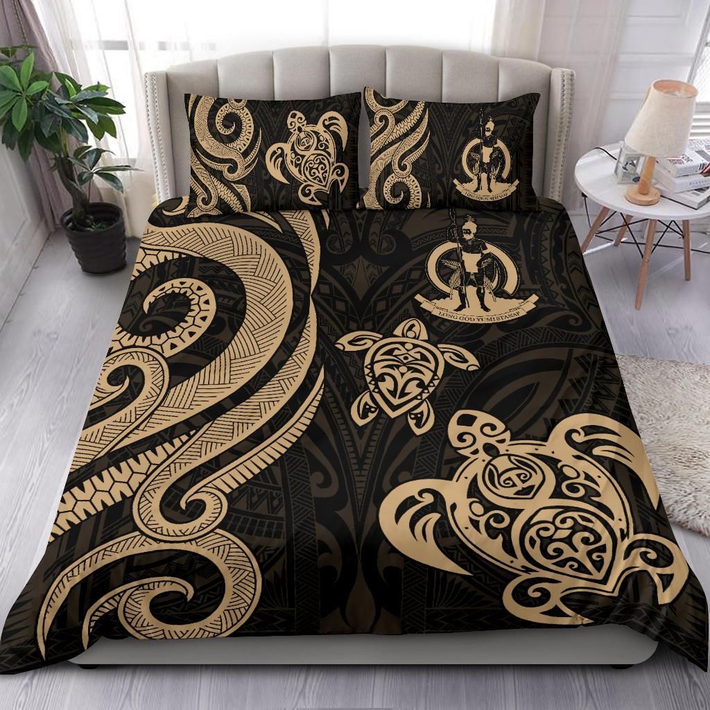Vanuatu Bedding Set - Gold Tentacle Turtle