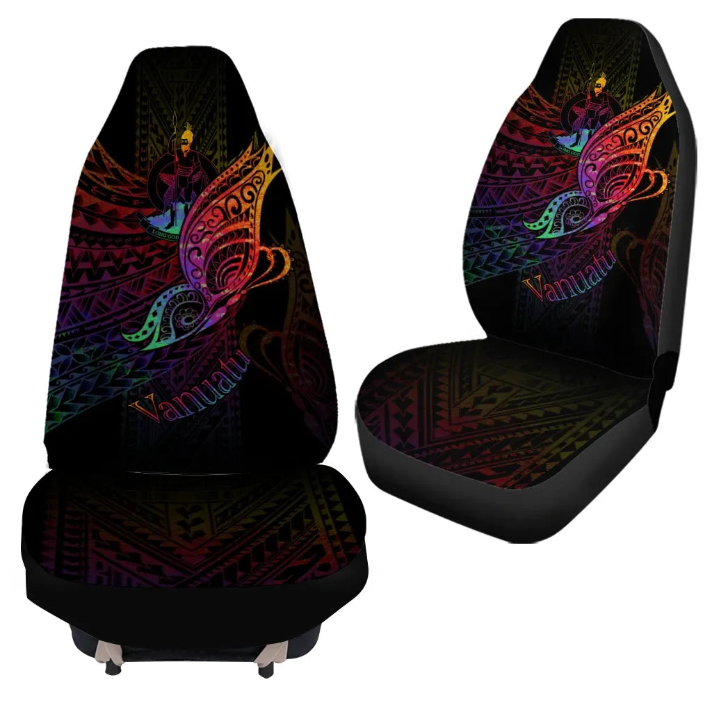 Vanuatu Car Seat Cover - Butterfly Polynesian Style