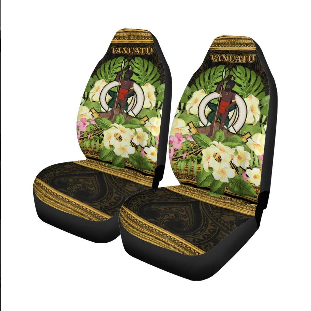 Vanuatu Car Seat Cover - Polynesian Gold Patterns Collection