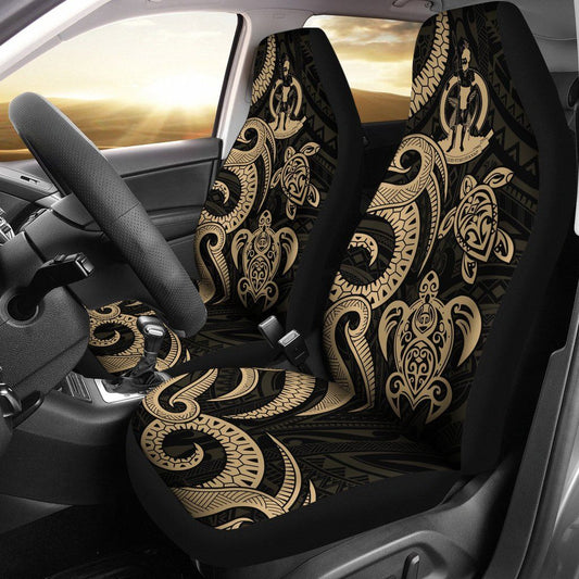 Vanuatu Car Seat Covers - Gold Tentacle Turtle