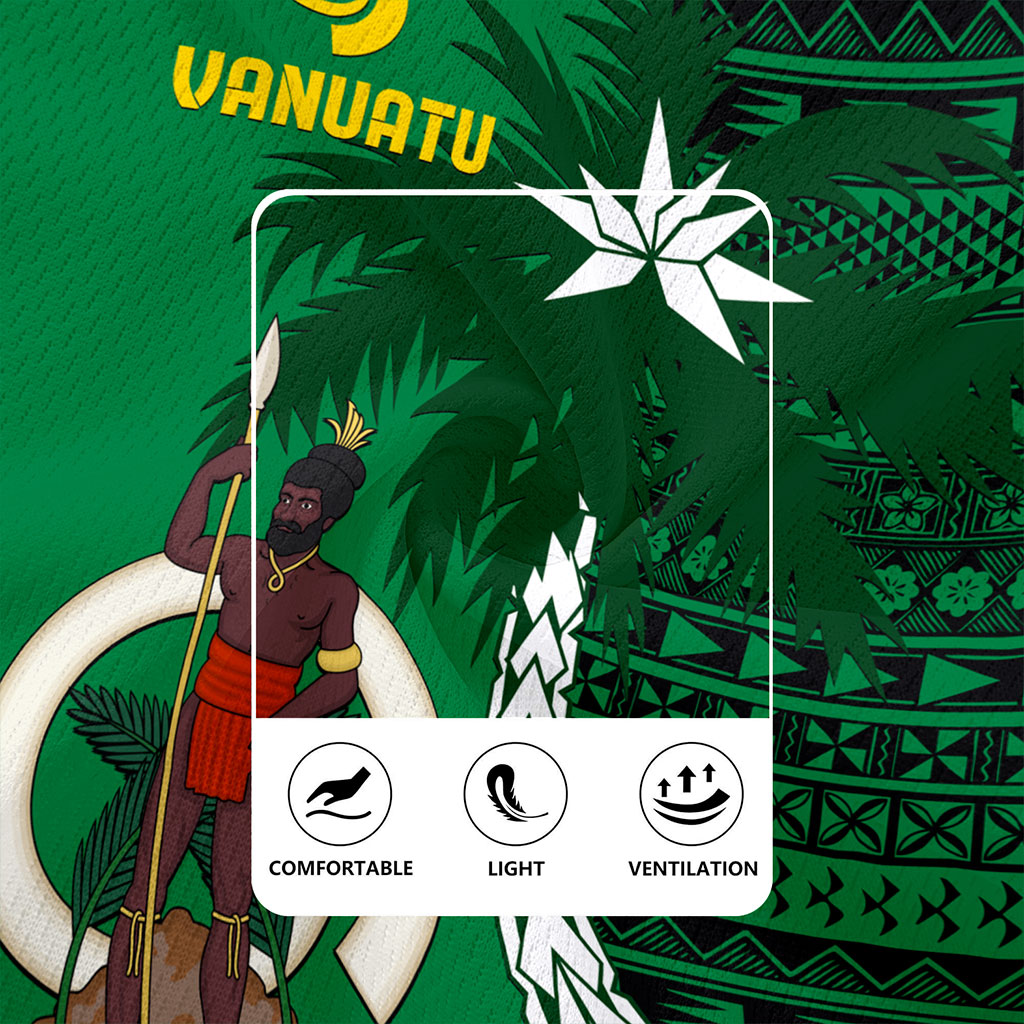 Vanuatu Rugby Jersey Coat Of Arms Tree Coconut