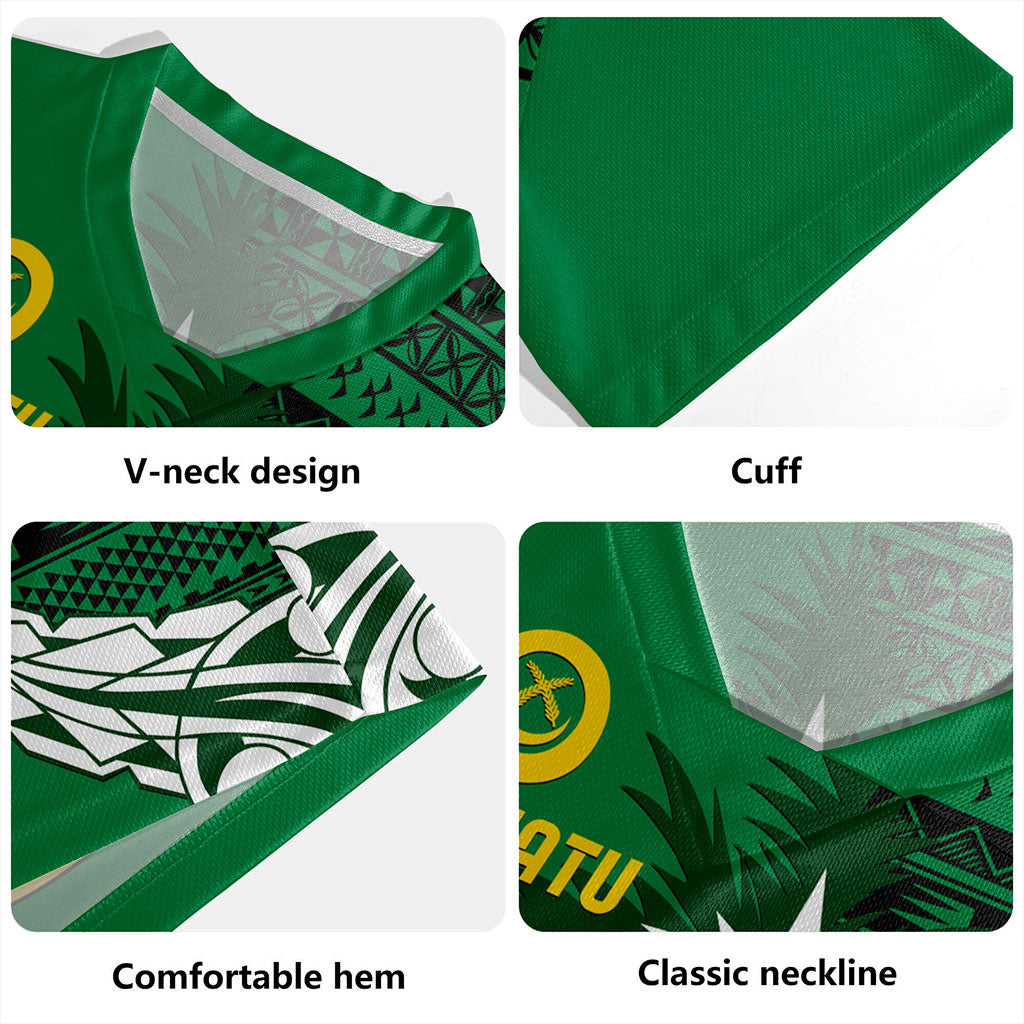 Vanuatu Rugby Jersey Coat Of Arms Tree Coconut