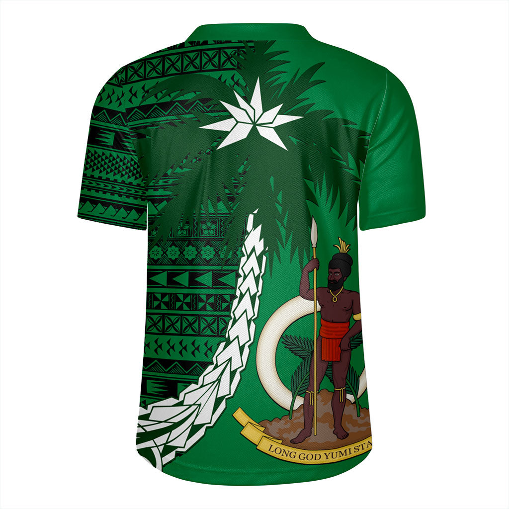 Vanuatu Rugby Jersey Coat Of Arms Tree Coconut