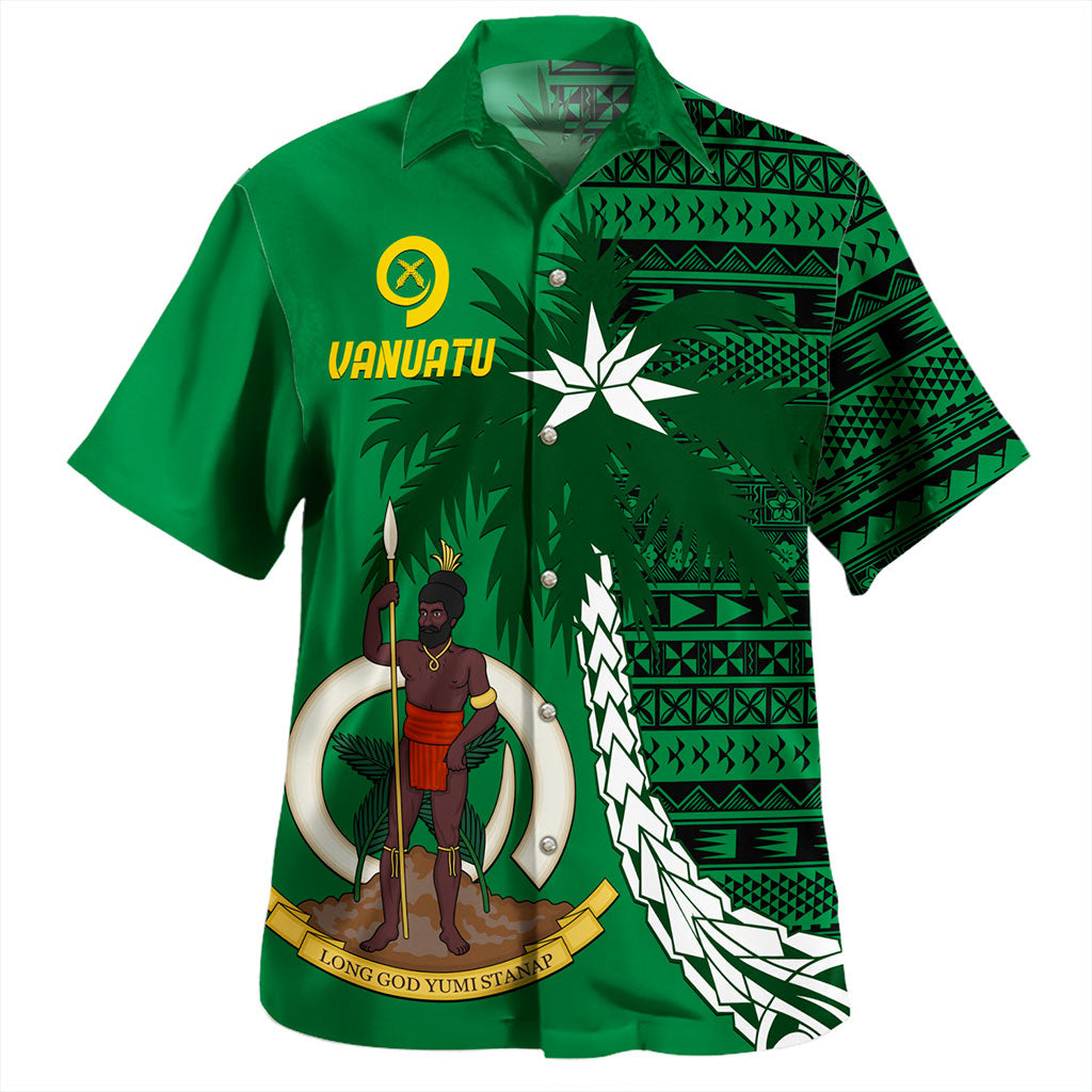 Vanuatu Hawaiian Shirt Polynesia Tribal Pattern With Map