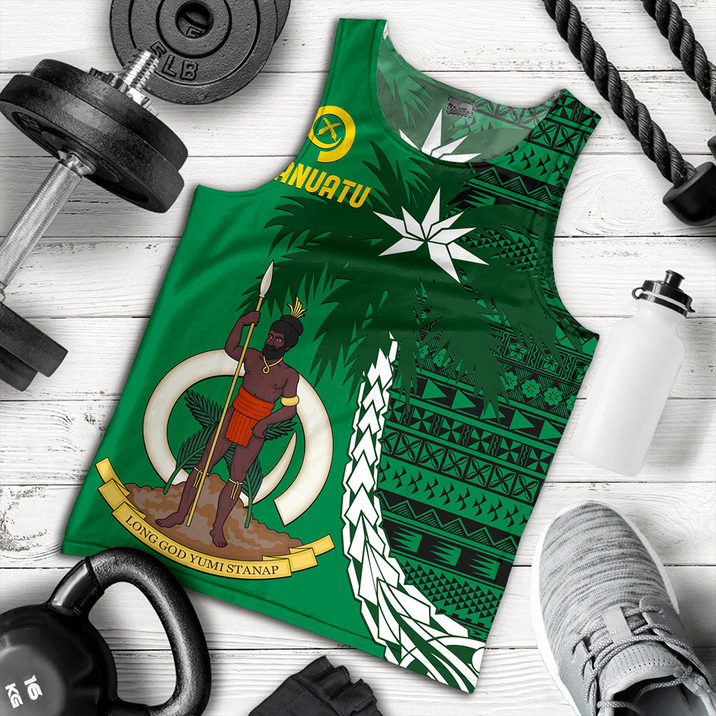 Vanuatu Tank Top Coat Of Arms Tree Coconut