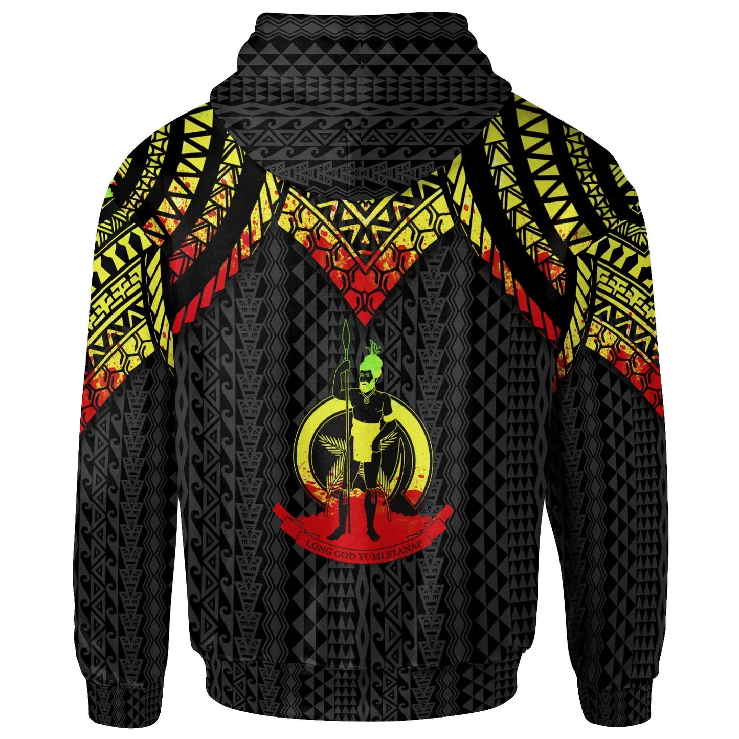 Vanuatu Custom Personalised Hoodie - Polynesian Armor Style Reagge