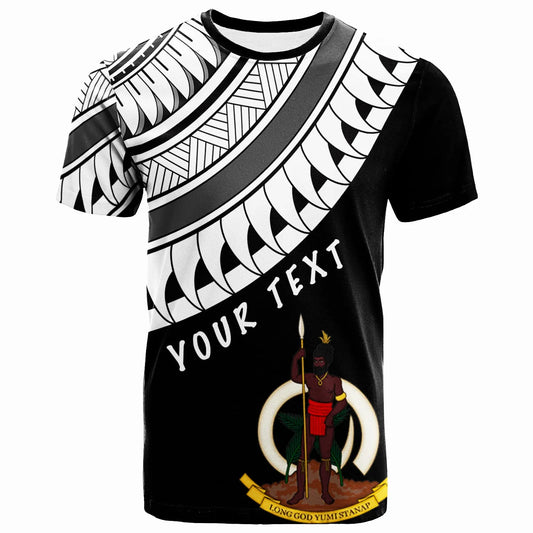 Vanuatu Custom Personalised -T-Shirt - Ginger Lei Pattern White