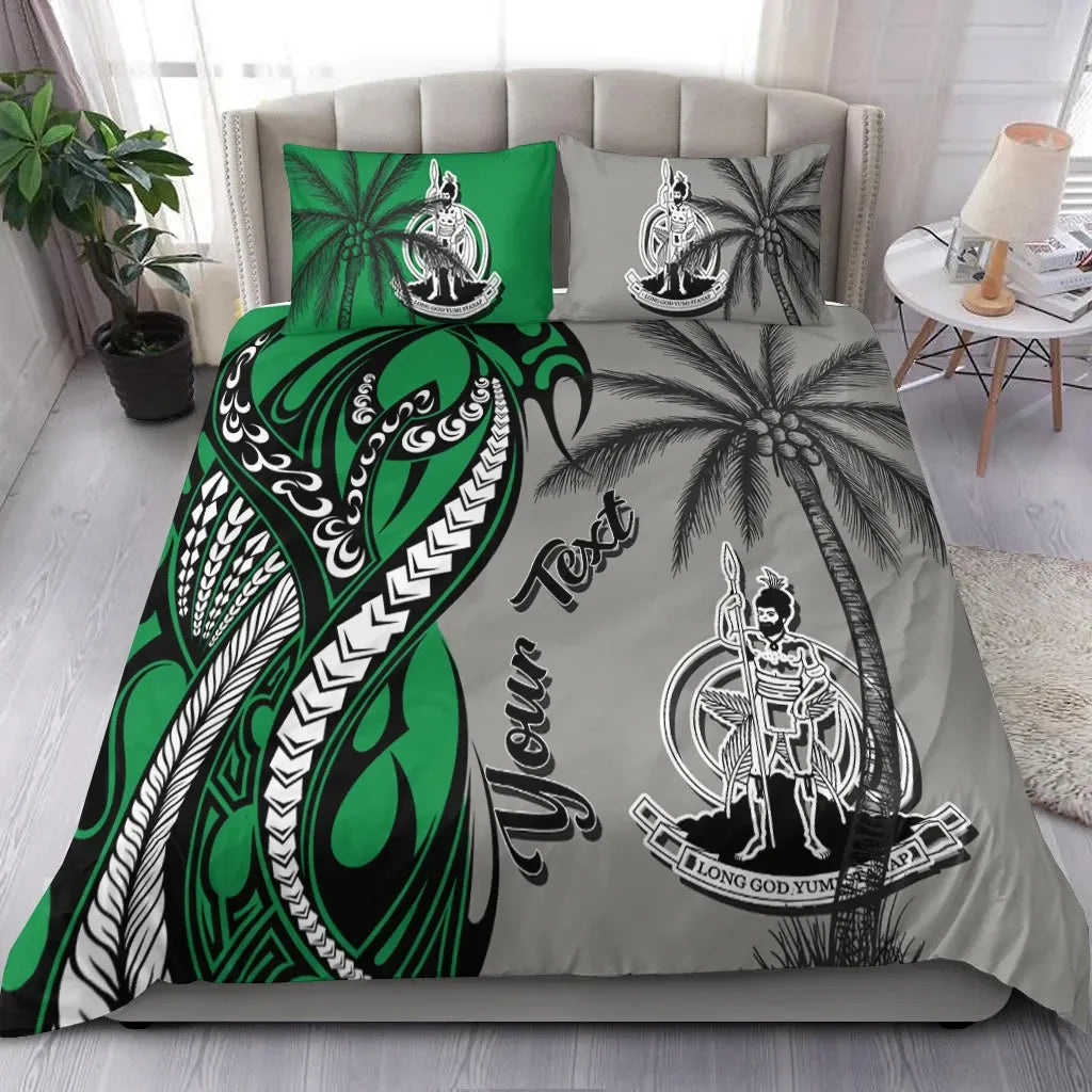 Vanuatu Custom Personalized Bedding Set - Classical Coconut Tree