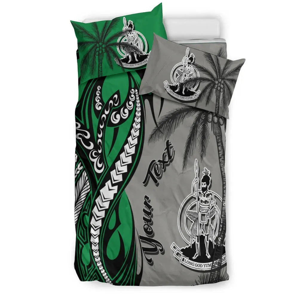Vanuatu Custom Personalized Bedding Set - Classical Coconut Tree
