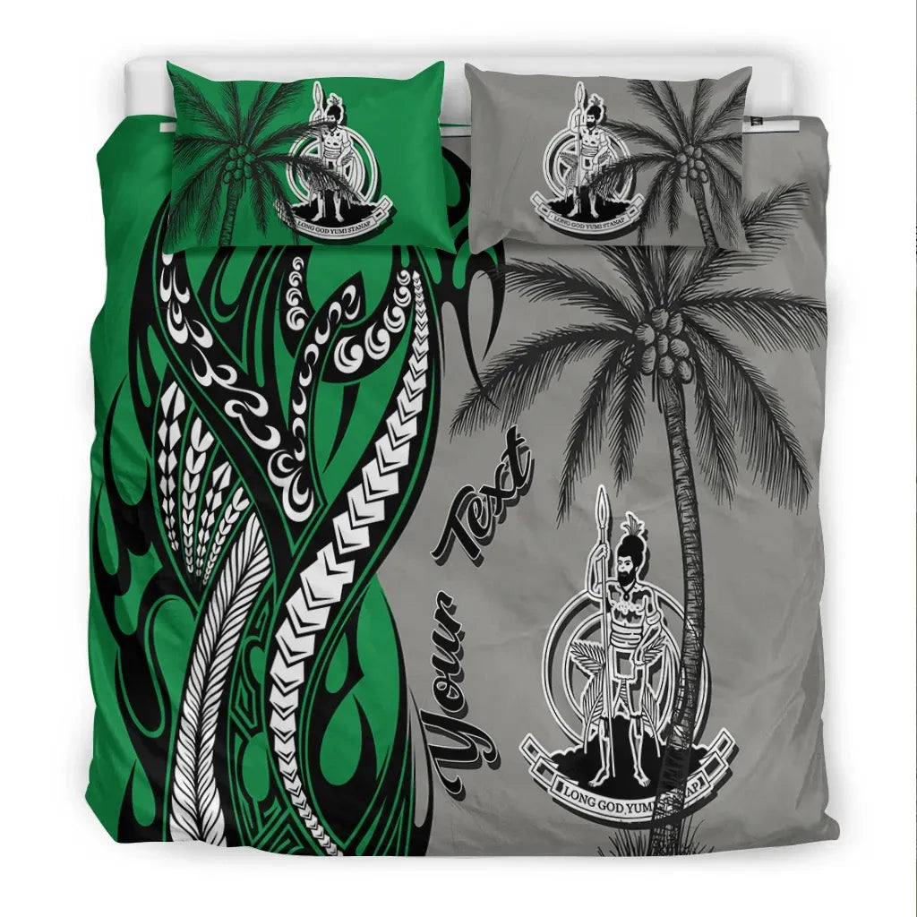 Vanuatu Custom Personalized Bedding Set - Classical Coconut Tree