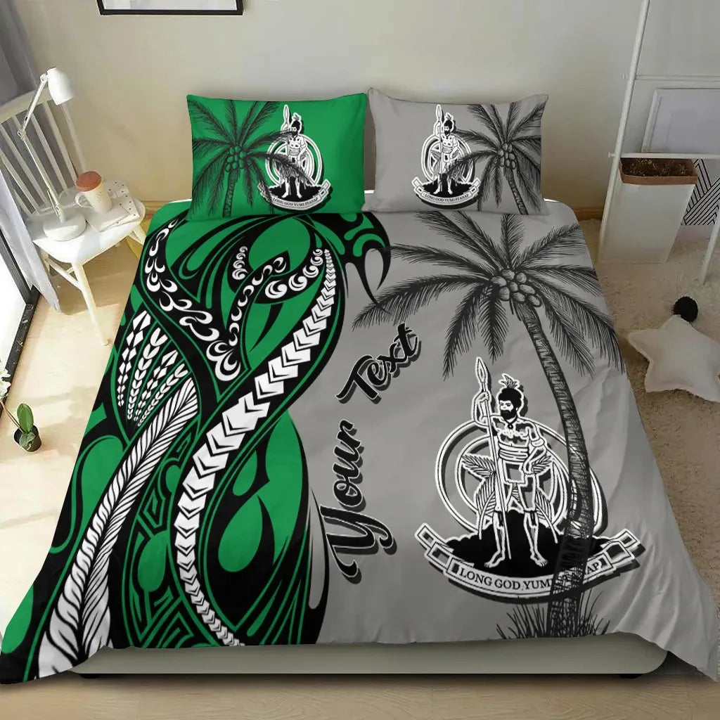 Vanuatu Custom Personalized Bedding Set - Classical Coconut Tree