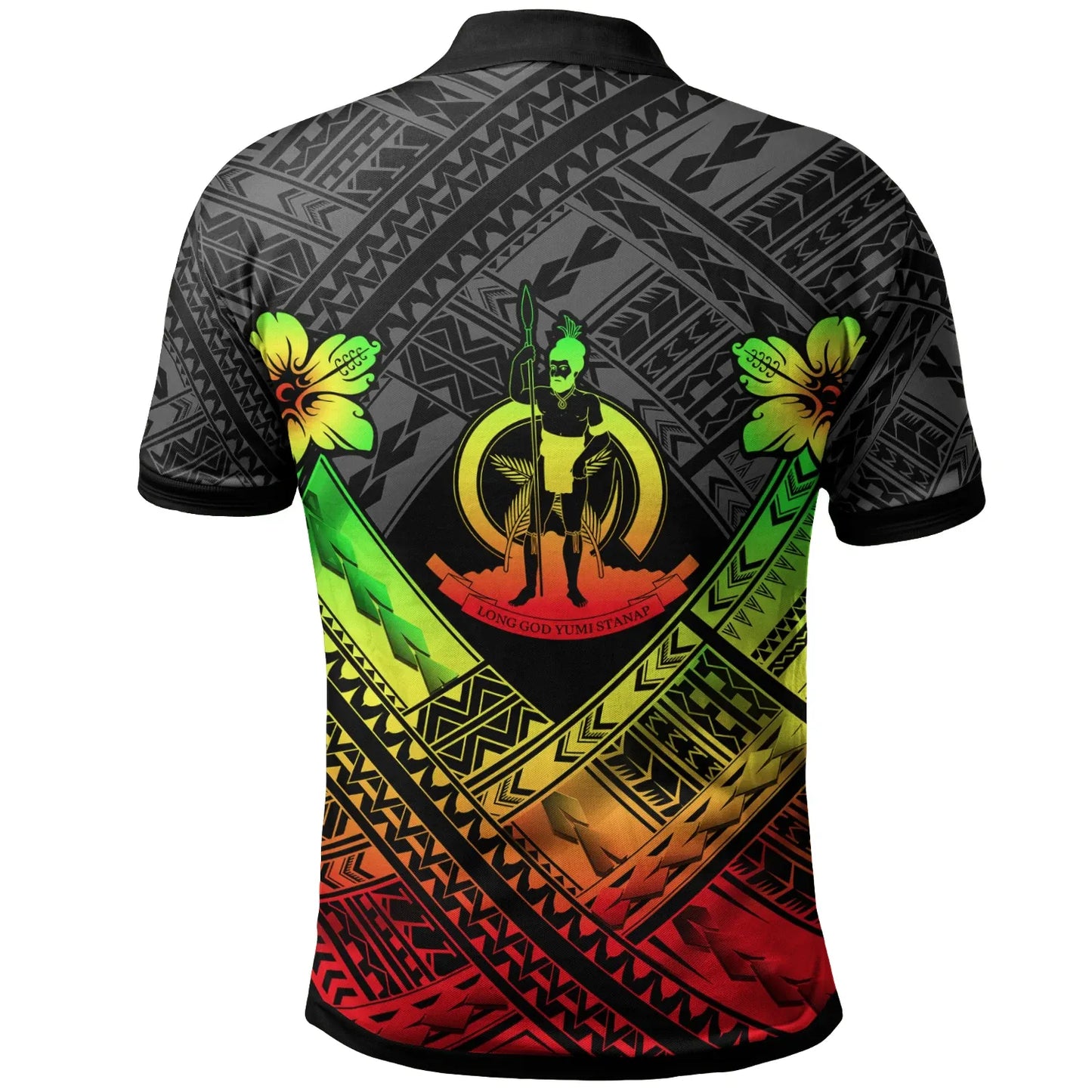 Vanuatu Custom Personalised Polynesian Polo Shirts - Vanuatu Reggae Seal Camisole Hibiscus Style