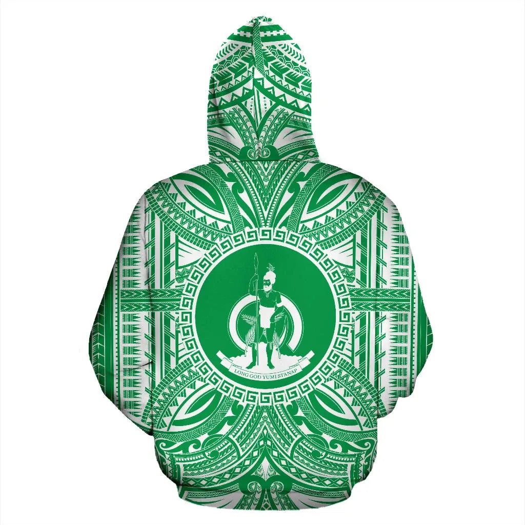 Vanuatu ll Over Hoodie - Vanuatu Coat Of rms Polynesian Flag Color