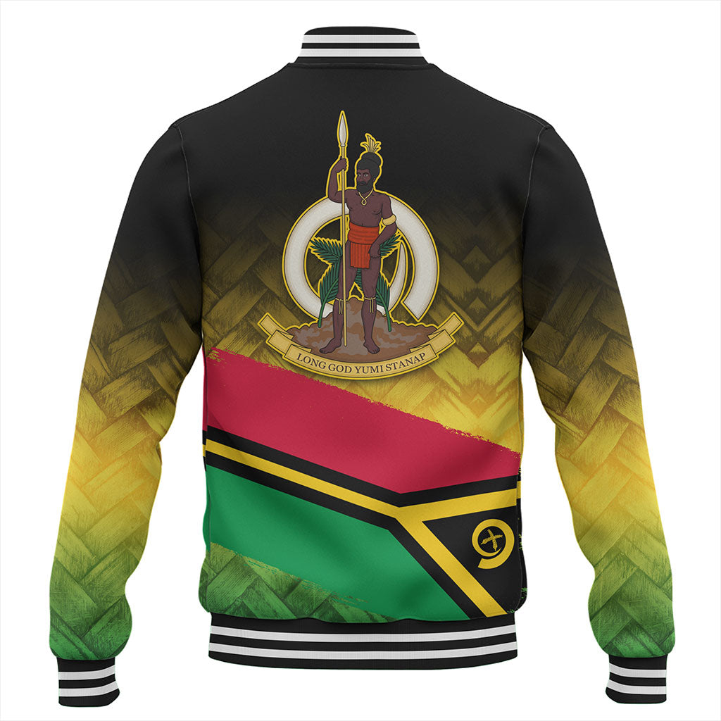 Vanuatu Baseball Jacket Flag Lauhala Style