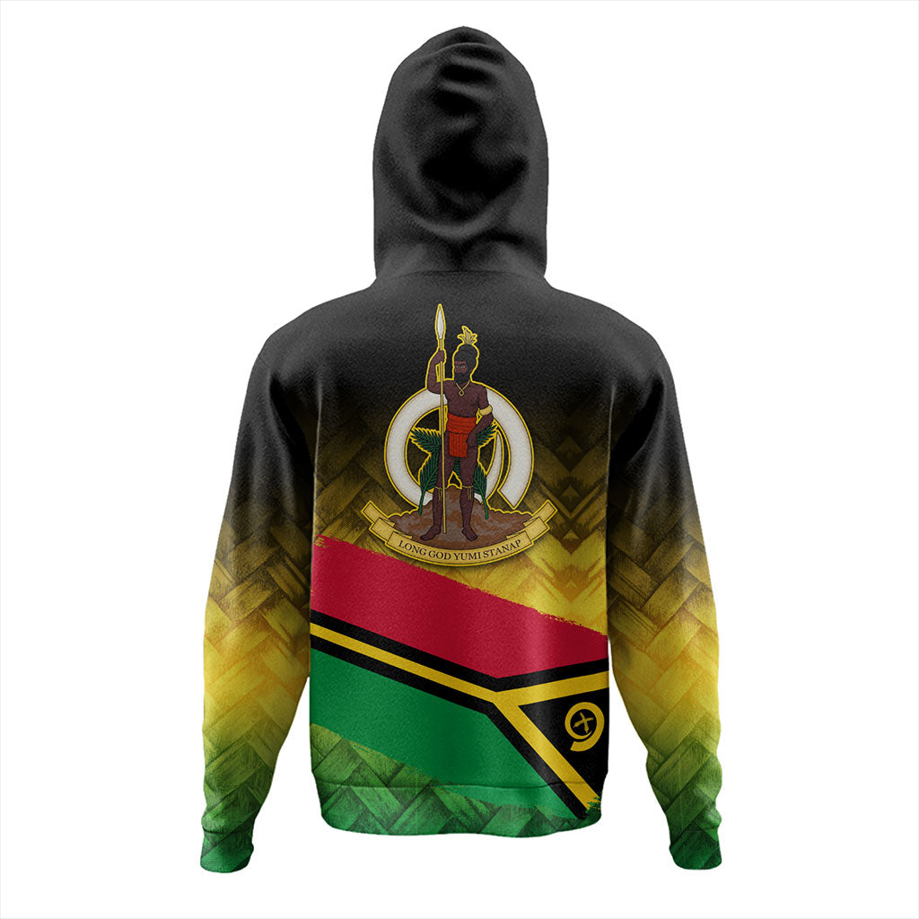 Vanuatu Hoodie Flag Lauhala Style