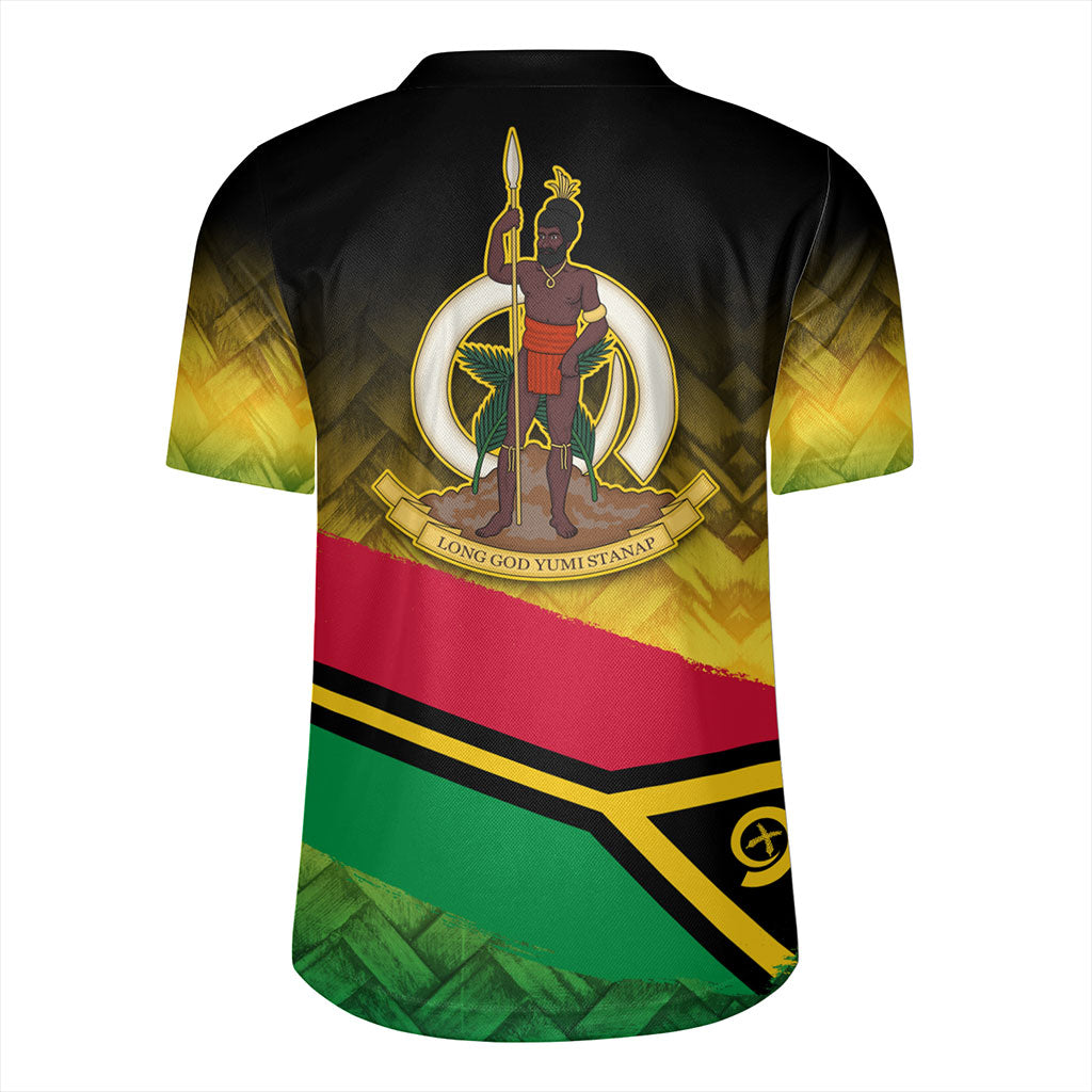 Vanuatu Rugby Jersey Flag Lauhala Style