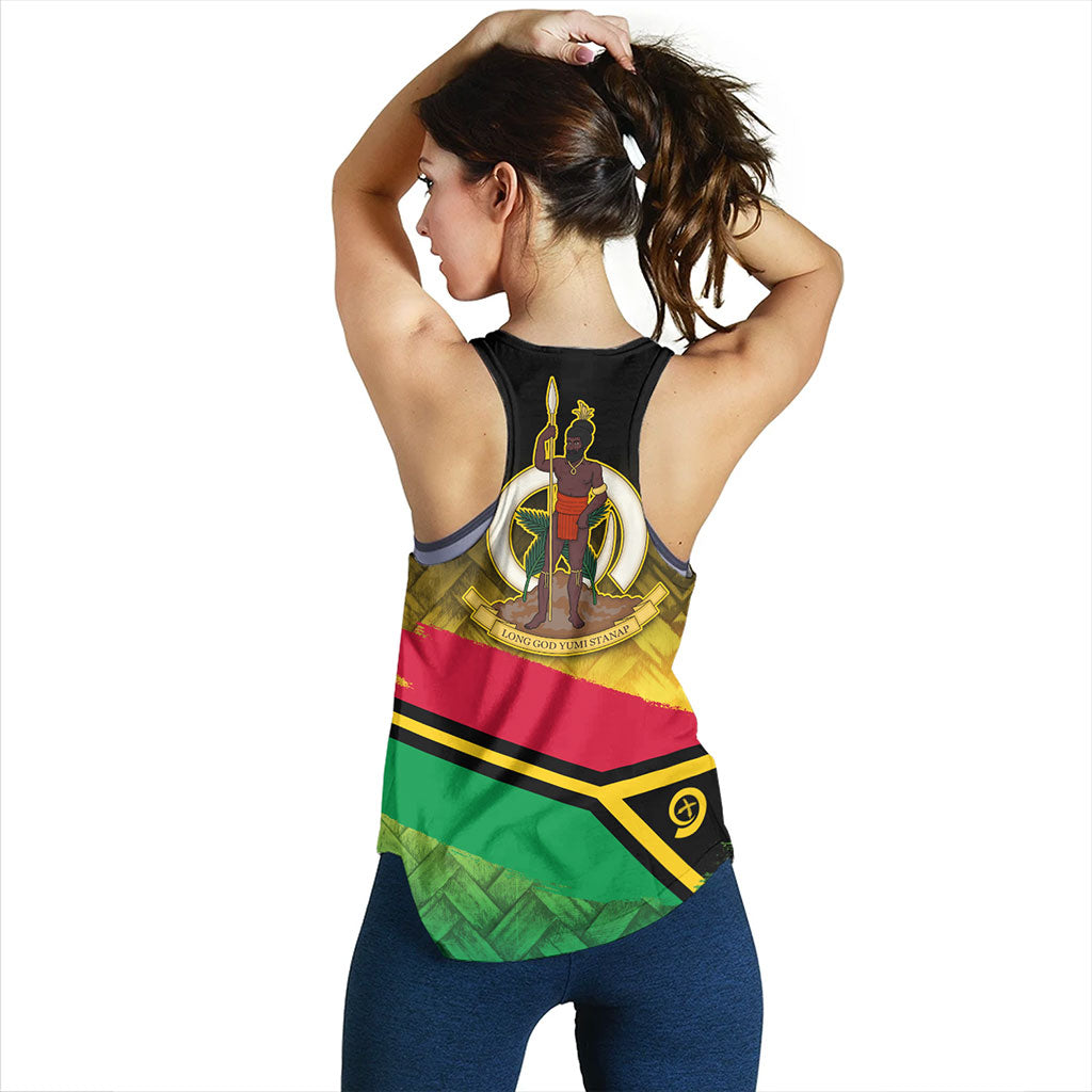 Vanuatu Women Tank Flag Lauhala Style