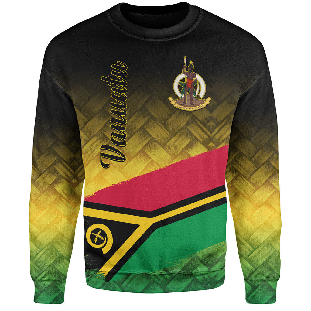 Vanuatu Sweatshirt Flag Lauhala Style